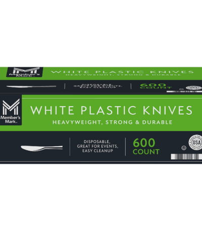 Member's Mark Heavyweight Plastic Knives, White
