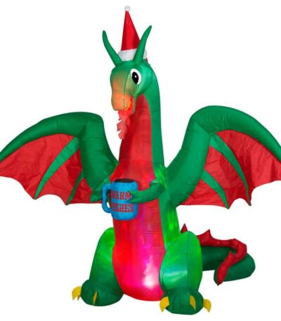 Pre Lit Inflatable Dragon