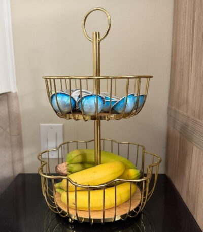 Member's mark 2-Tier Scalloped Wire Basket