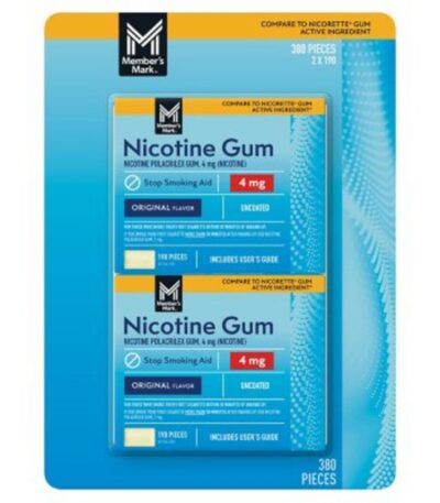 Member's Mark 4 MG Nicotine Polacrilex Gum, Uncoated Original Flavor (380 ct.)
