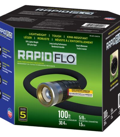 Teknor Rapid Flo Compact Garden Hose 5/8 Inch x 100 Foot
