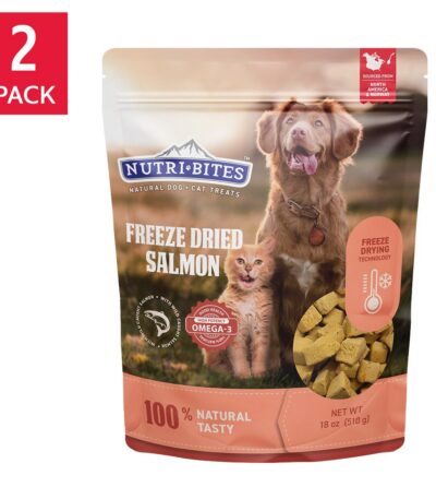 Nutri Bites Freeze Dried Salmon Dog & Cat Treats 18 oz